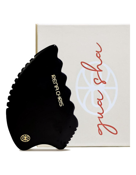 Gua Sha Facial Rena Chris Piedra Jade Natural 10.4x6.9cm