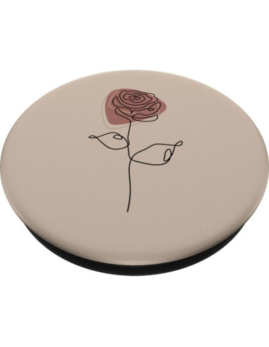 PopSockets Adhesivo PopGrip Floral Minimalista Rosa Marrón