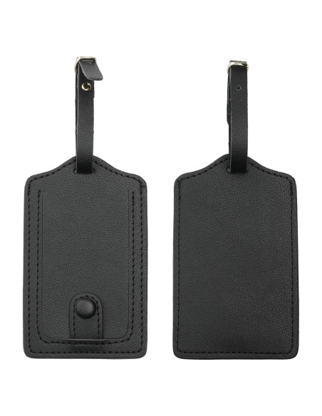 Etiquetas de Equipaje de Cuero PU COOLYOUTH - Negros Etiquetas de Equipaje de Cuero PU COOLYOUTH - Negros