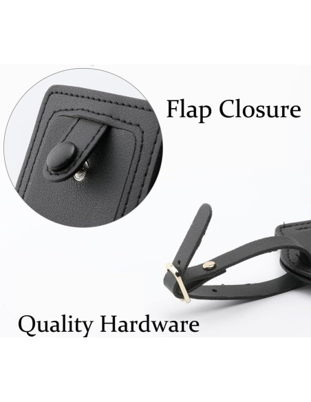 Etiquetas de Equipaje de Cuero PU COOLYOUTH - Negros Etiquetas de Equipaje de Cuero PU COOLYOUTH - Negros