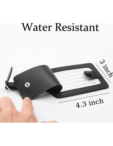 Etiquetas de Equipaje de Cuero PU COOLYOUTH - Negros