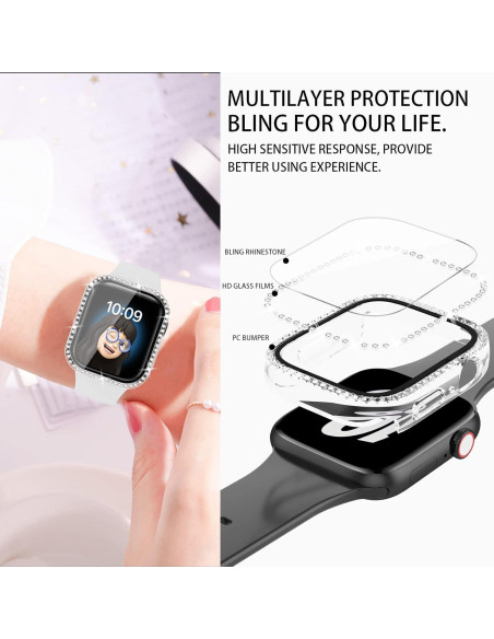 Funda Brillante para Apple Watch Serie 10 42mm - Shenou