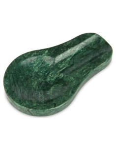 Soporte de Cuchara de Mármol Natural HESHIBI Verde Oscuro 16.5x10.2cm