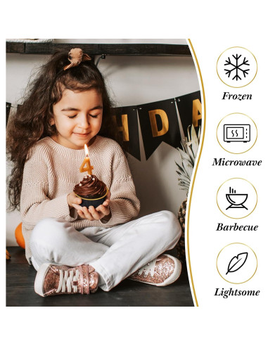 Gejoy 400 Tazas de Hornear de Aluminio 125 ml con Tapas