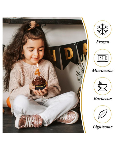 Gejoy 400 Tazas de Hornear de Aluminio 125 ml con Tapas