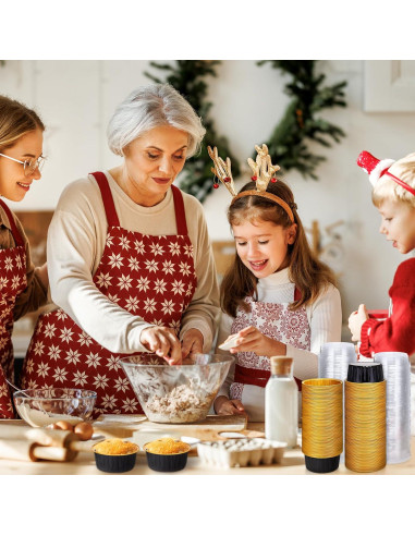 Gejoy 400 Tazas de Hornear de Aluminio 125 ml con Tapas