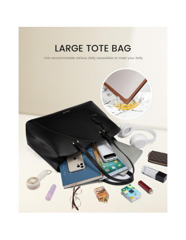 Bolsa Tote LOVEVOOK para Laptop 15.6" Negra Mujer