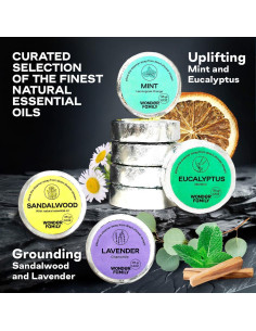 Juego de Vaporizadores de Ducha Aromaterapia Wonder Family - 8 Tabletitas Eucalipto y Más 2