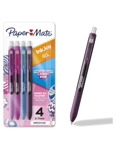 Bolígrafos de Gel Paper Mate InkJoy Candy Pop 4 Colores 0.7mm