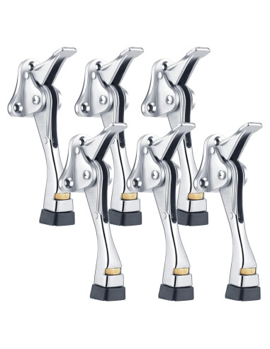 Tope de Puerta Kenning 6 Pcs Ajustable Metal 20 cm Plata