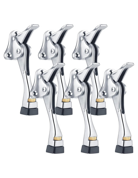 Tope de Puerta Kenning 6 Pcs Ajustable Metal 20 cm Plata