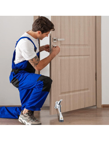 Tope de Puerta Kenning 6 Pcs Ajustable Metal 20 cm Plata