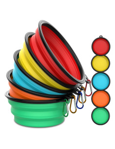 Tazones Plegables para Perros Takfox 5 Piezas 384 ml