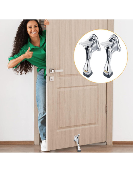 Tope de Puerta Kenning 6 Pcs Ajustable Metal 20 cm Plata