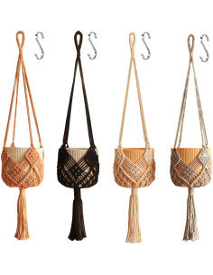 Macetero Colgante Boho XINBOR para Macetas de 20.32 cm, 4 Piezas 2