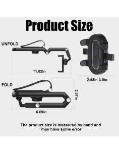 Soporte para Teléfono de Coche Hbxdeco Visera Ajustable 360 2