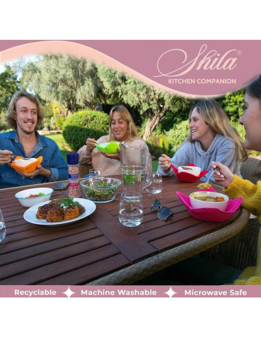 Bowl Cozy SHILA Verde 4 Piezas A Prueba de Microondas