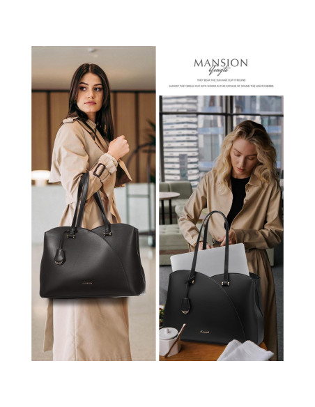 Bolsa Tote LOVEVOOK para Laptop 15.6" Negra Mujer