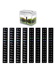 8 Tiras de Termómetro Adhesivas Swirge para Acuario 18-34C