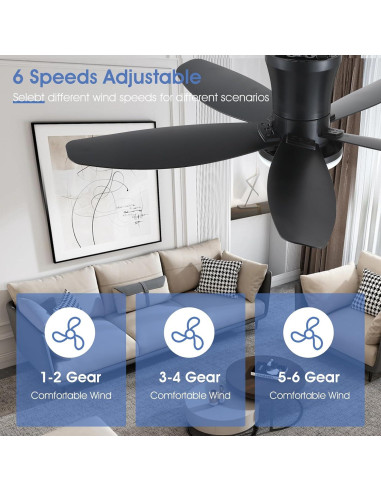 Ventilador de Techo Surtime 36" RGB con Control Remoto y Luz