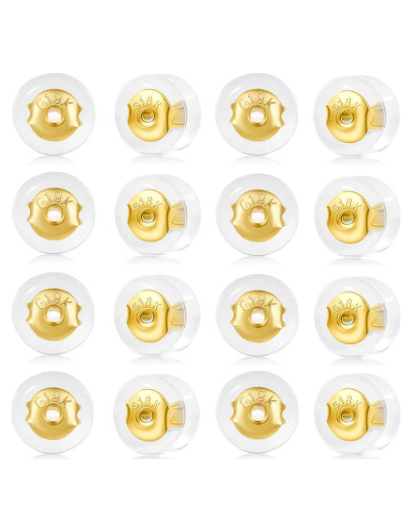 Resortes de Aretes de Oro 18K Gleihow - 16 Piezas Hipoalergénicos
