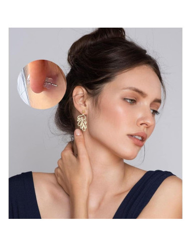 Resortes de Aretes de Oro 18K Gleihow - 16 Piezas Hipoalergénicos