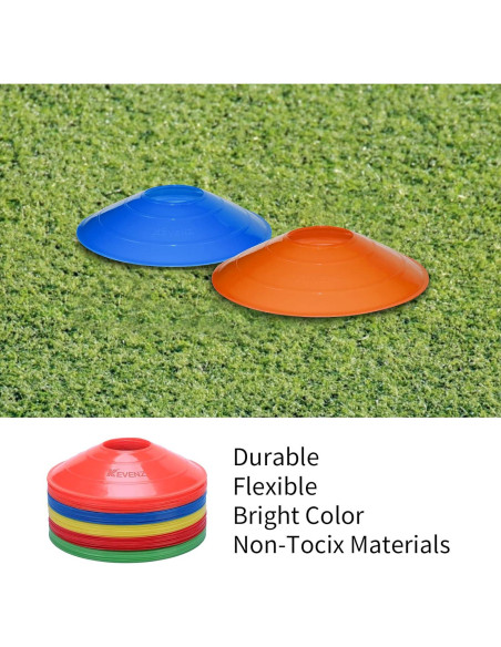 Conos de Entrenamiento de Fútbol KEVENZ 50 Piezas Multicolor