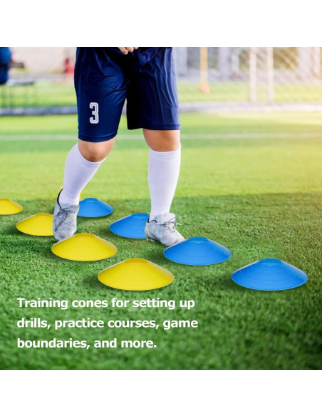 Conos de Entrenamiento de Fútbol KEVENZ 50 Piezas Multicolor