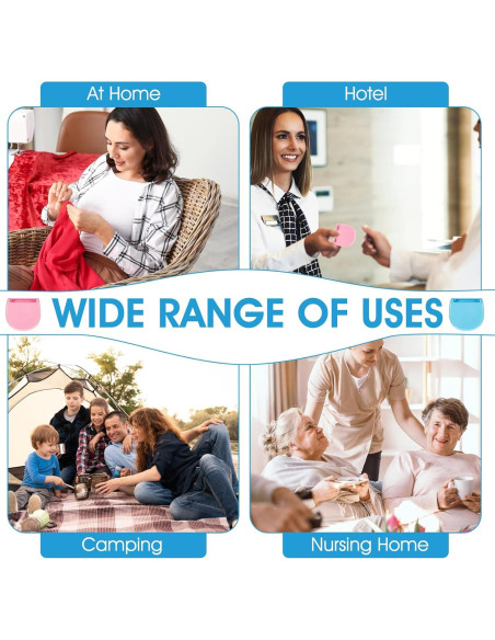 Kit de Costura de Viaje Ubamdom 10 Piezas Rosa y Azul