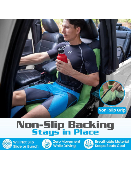 Funda de Asiento de Coche Impermeable Happeseat Verde - Ajuste Universal