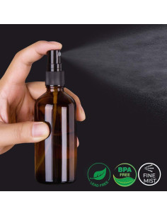 Set de 4 Botellas de Spray de Vidrio Ámbar 120 ml - Hmaimas 2