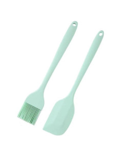 Juego de Brochas y Espátula de Silicona WinAimer Verde 2 Piezas