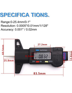 Calibrador Digital de Profundidad de Banda de Rodadura Rumexeng 2