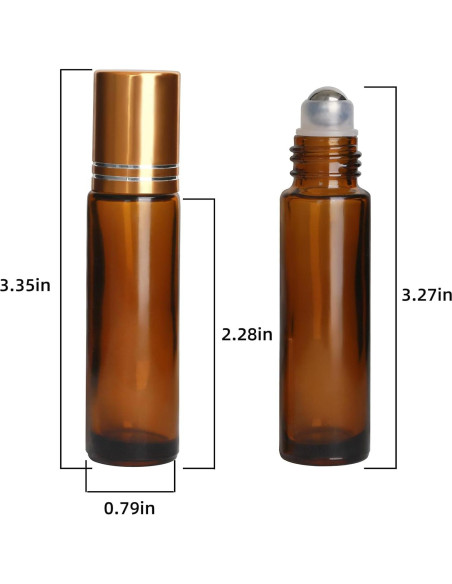 Botellas de Aceite Esencial 10ml AGZHTYJQ Ámbar - 24 Piezas