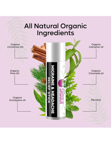 Bálsamo en Barra Alivio de Migrañas Shoola 9g Orgánico