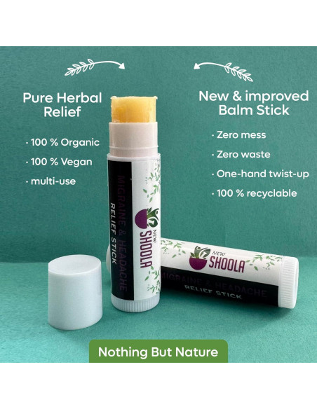 Bálsamo en Barra Alivio de Migrañas Shoola 9g Orgánico