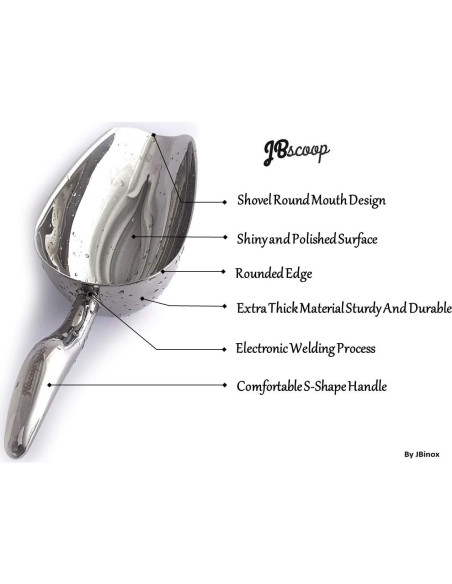 Cuchara de Hielo JBinox de Acero Inoxidable 170g 21.6cm
