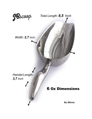 Cuchara de Hielo JBinox de Acero Inoxidable 170g 21.6cm