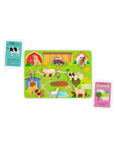 Juego de Laberinto de Granja Julian & Luca | Madera Educativo