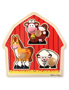 Rompecabezas de Madera Melissa & Doug Animales de Granja