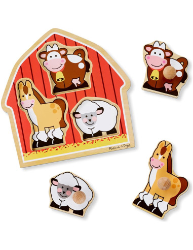 Rompecabezas de Madera Melissa & Doug Animales de Granja