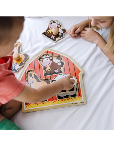 Rompecabezas de Madera Melissa & Doug Animales de Granja