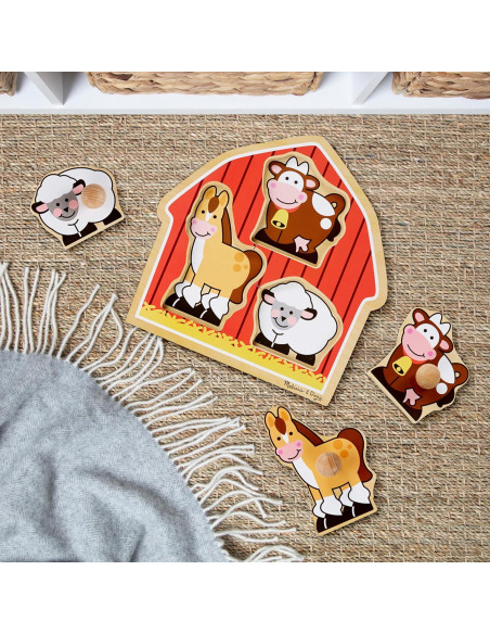 Rompecabezas de Madera Melissa & Doug Animales de Granja