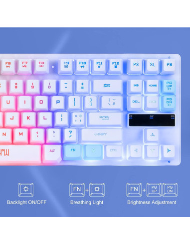 Teclado y Ratón Gaming CHONCHOW TKL 87 Teclas LED 3200DPI