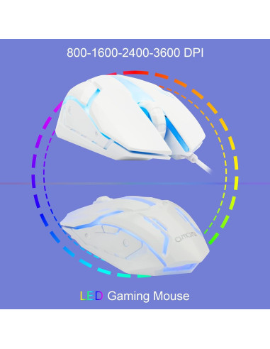 Teclado y Ratón Gaming CHONCHOW TKL 87 Teclas LED 3200DPI