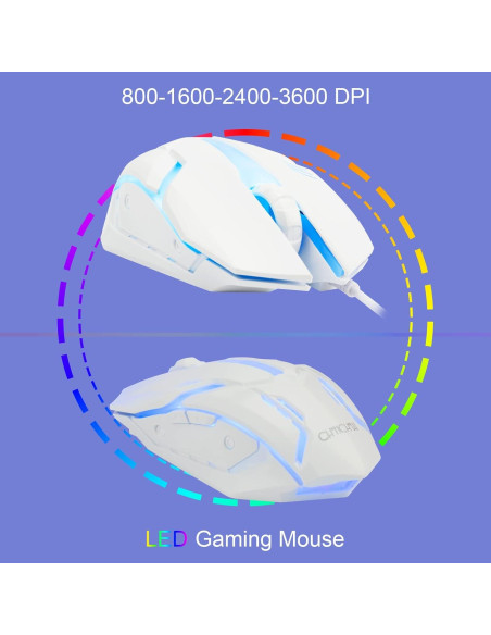 Teclado y Ratón Gaming CHONCHOW TKL 87 Teclas LED 3200DPI