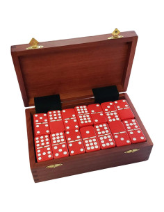 Juego de Dóminos Doble 9 Marion & Co. Jumbo en Caja de Madera