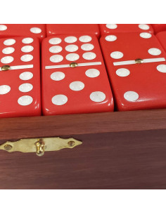 Juego de Dóminos Doble 9 Marion & Co. Jumbo en Caja de Madera 2