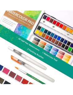 Set de Acuarelas Norberg & Linden 36 Colores y 12 Hojas 2