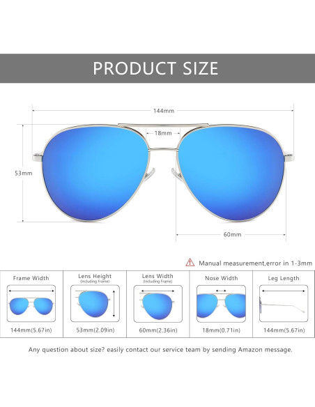 Gafas de sol aviador SUNGAIT - 2 pares polarizadas espejadas